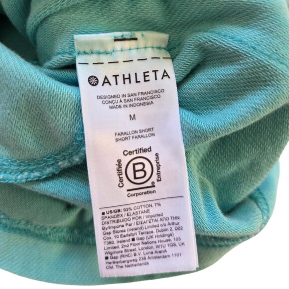 Athleta Shorts Womens Med Aqua Blue Drawstring Shorts Athleisure Loungewear - Picture 6 of 12